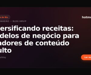 Diversificando receitas: modelos de negócio para criadores de conteúdo adulto